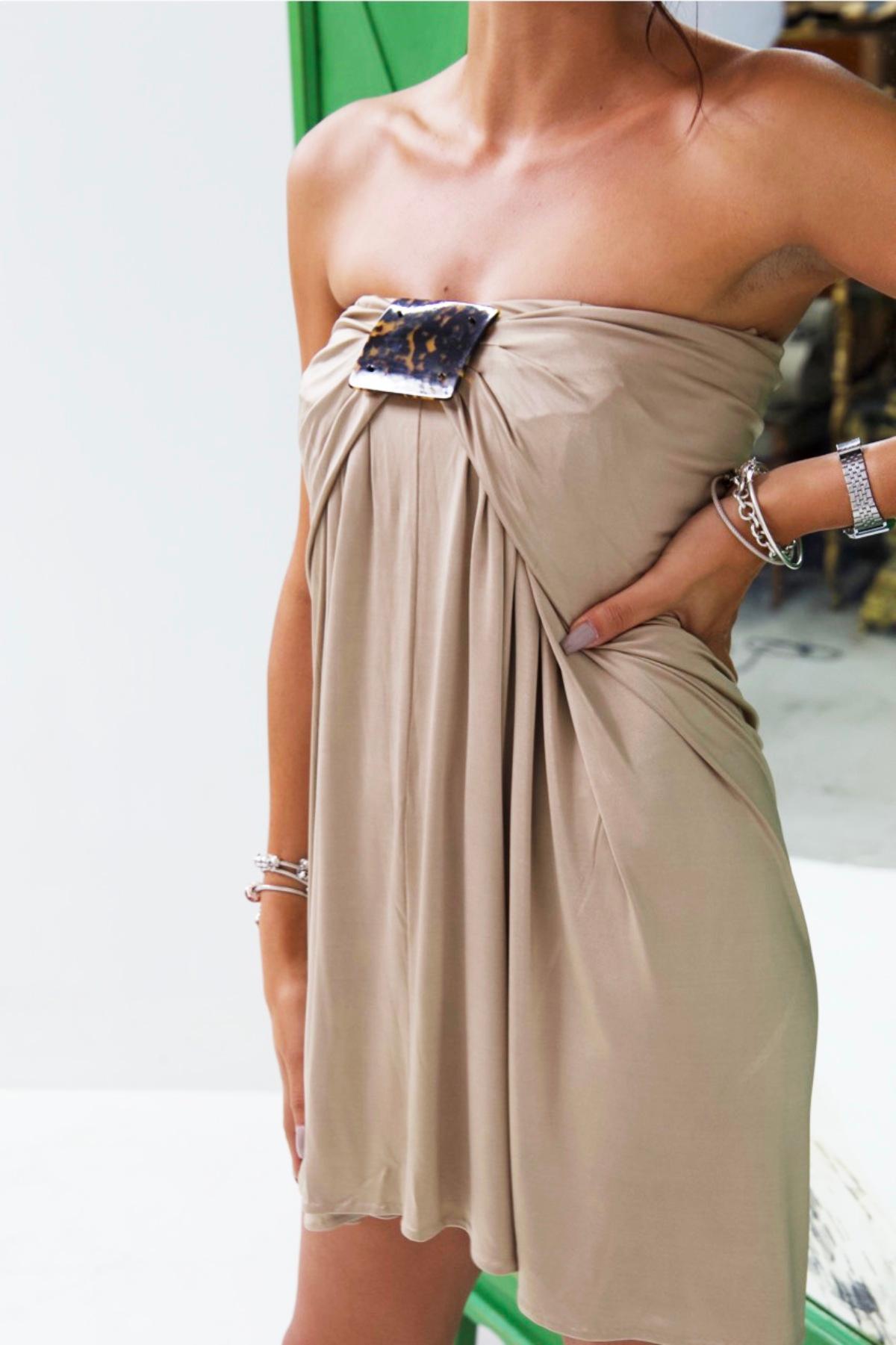 Alberta Ferretti Short Dress w Jewel For Sale 3
