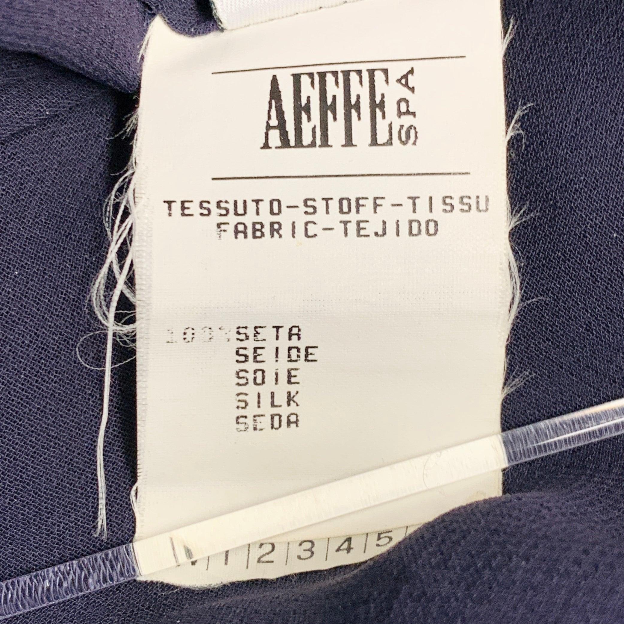 ALBERTA FERRETTI Taille 8 Robe à bretelles spaghetti en soie marine en vente 3