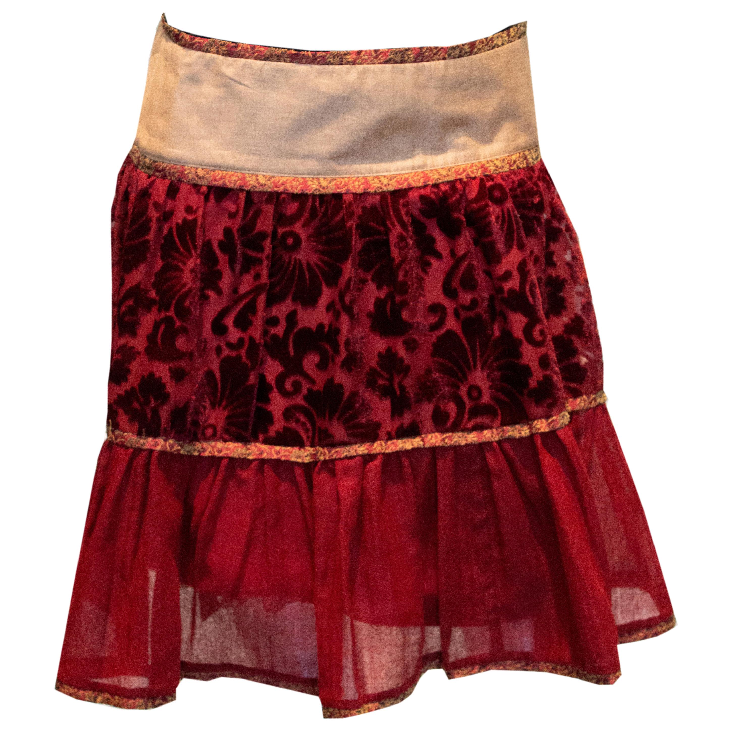 Alberta Ferretti Skirt in Plum Colours