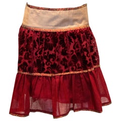 Alberta Ferretti jupe des couleurs prune