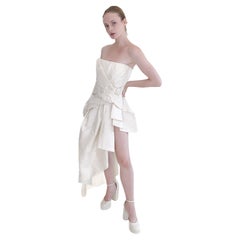 Alberta Ferretti Strapless Asymmetrical Gown