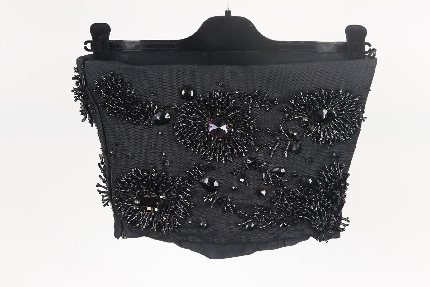 Women's Alberta Ferretti Strapless Embellished Stretch Tulle Bustier Top It 38 Uk 6