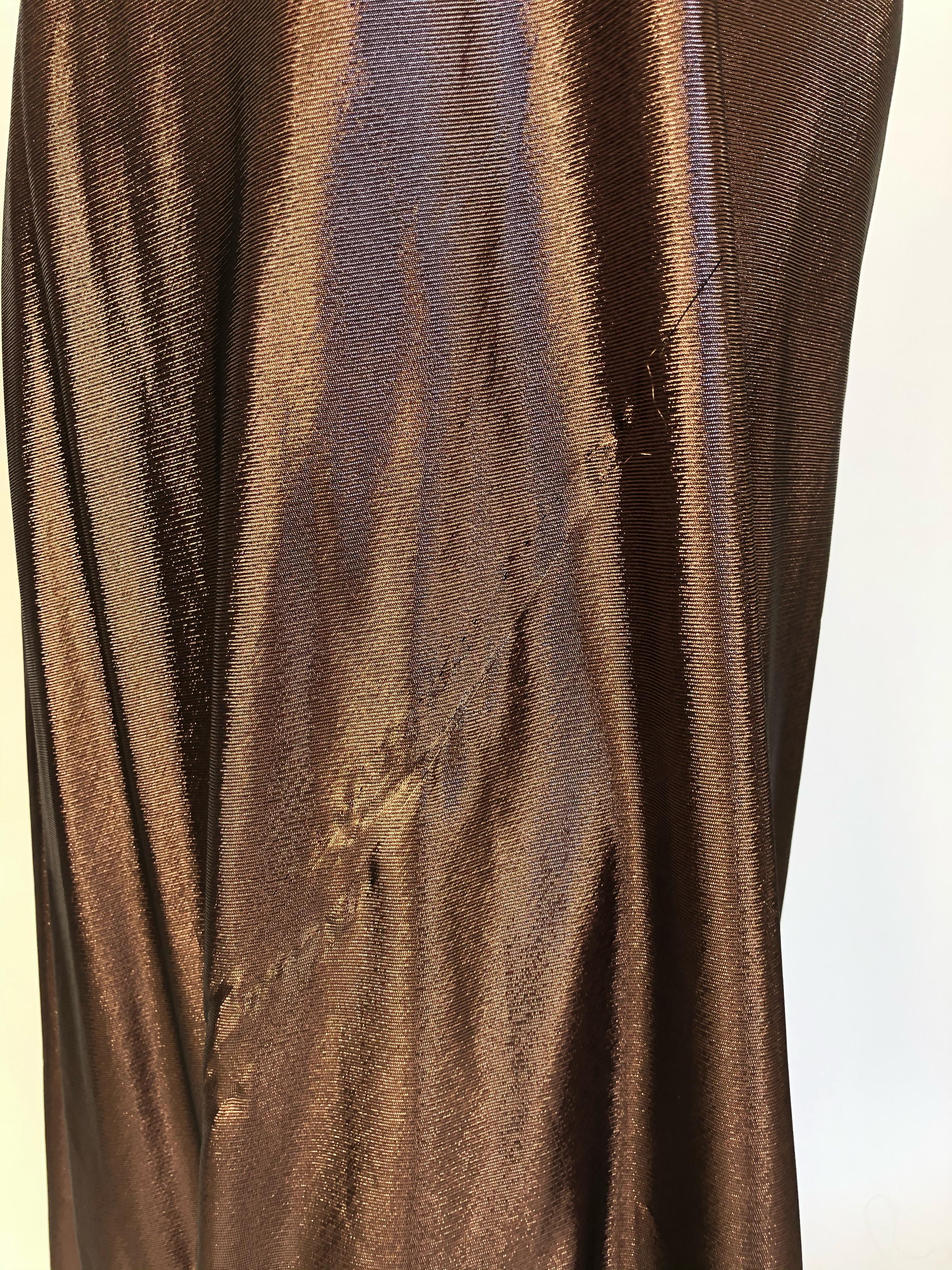 Women's Alberta Ferretti strapless metallic gown For Sale