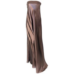 Alberta Ferretti strapless metallic gown