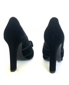 Alberta Ferretti velvet loafer booties