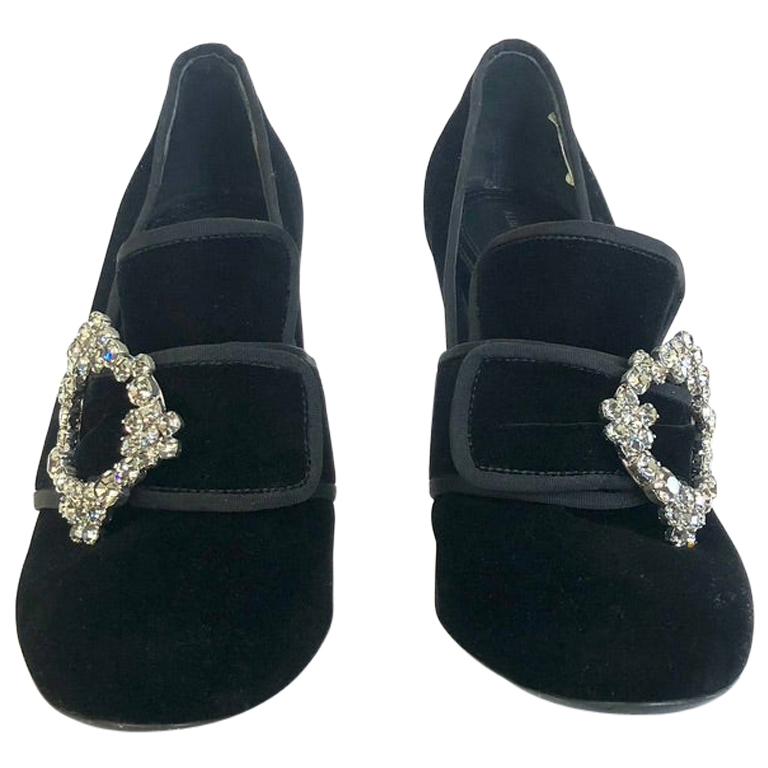 40s Black Suede Platforms at 1stDibs