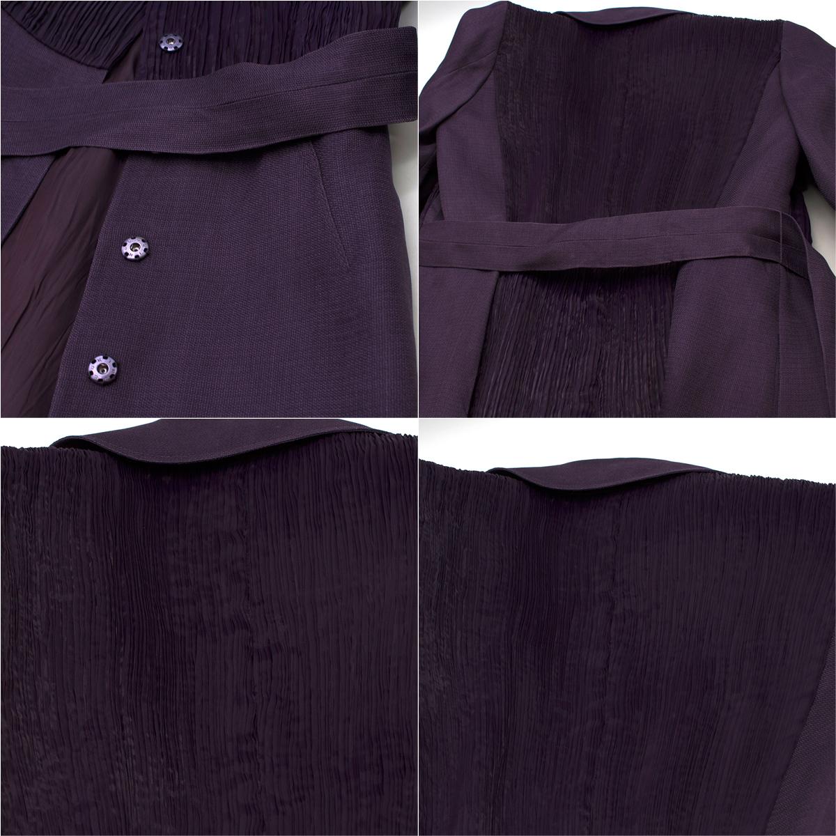 Alberta Ferretti vintage purple belted silk jacket  US 8 2