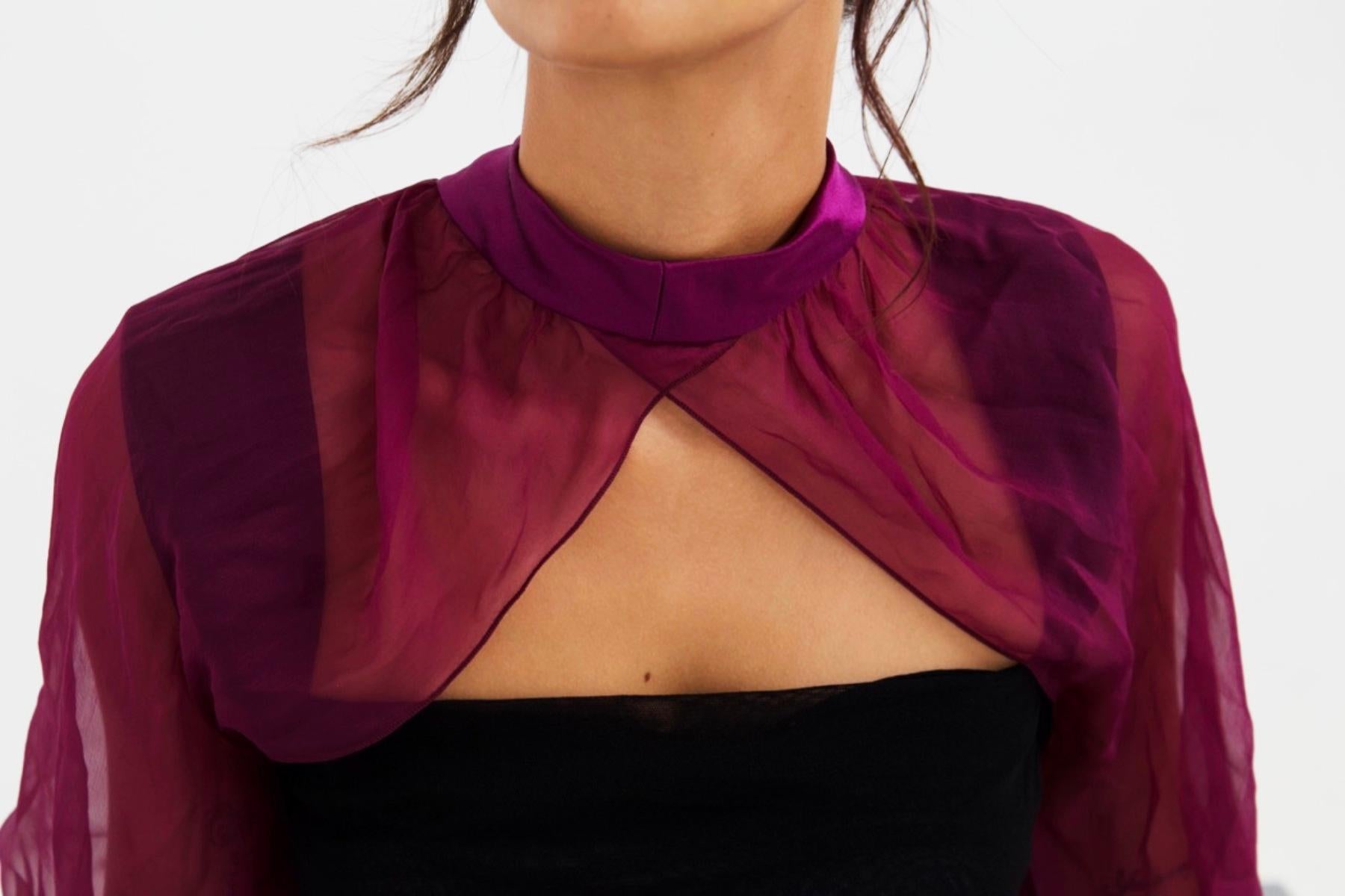 Alberta Ferretti - Couvertures à manches violettes vintage en vente 3