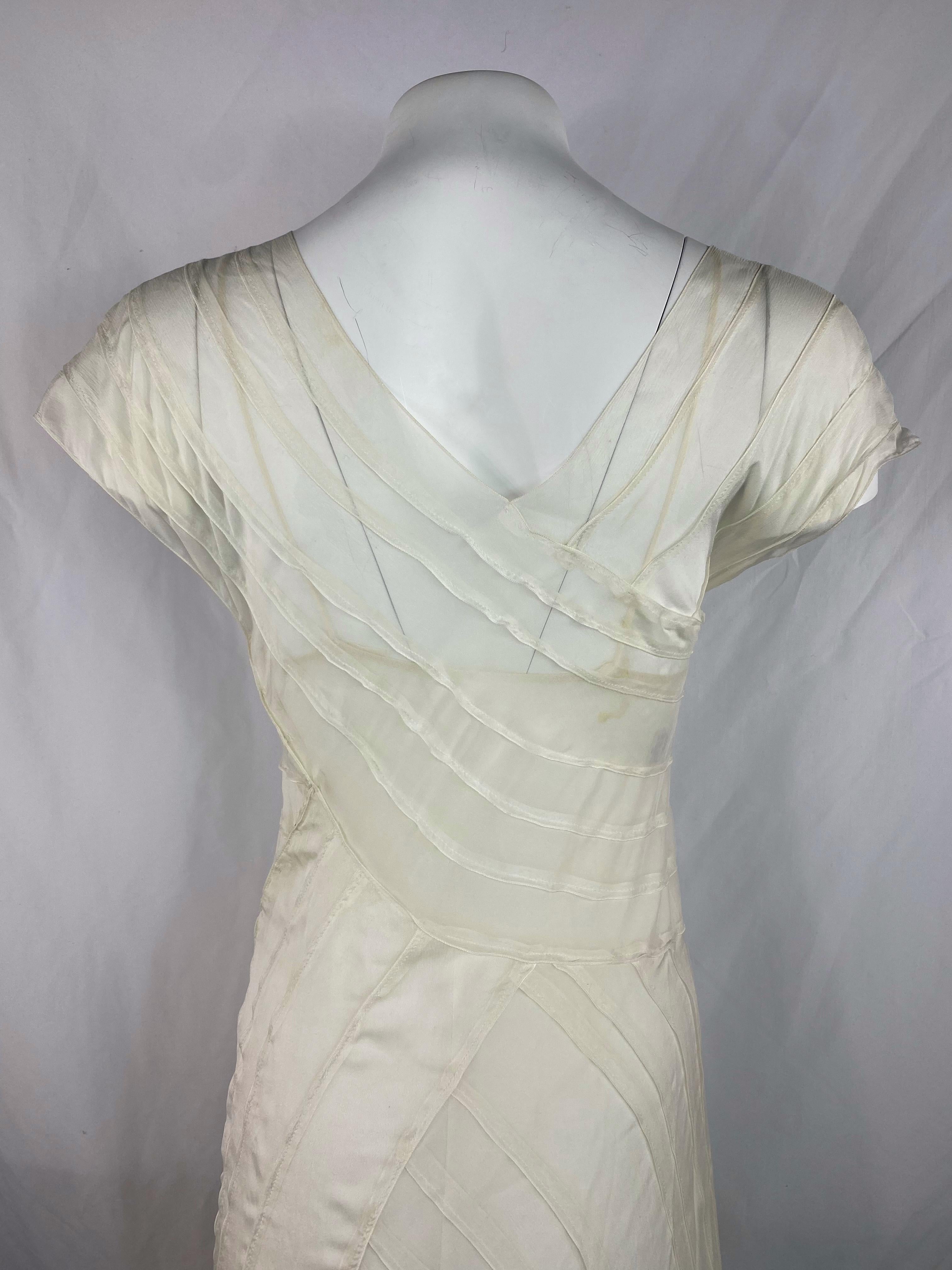alberta ferretti white lace dress