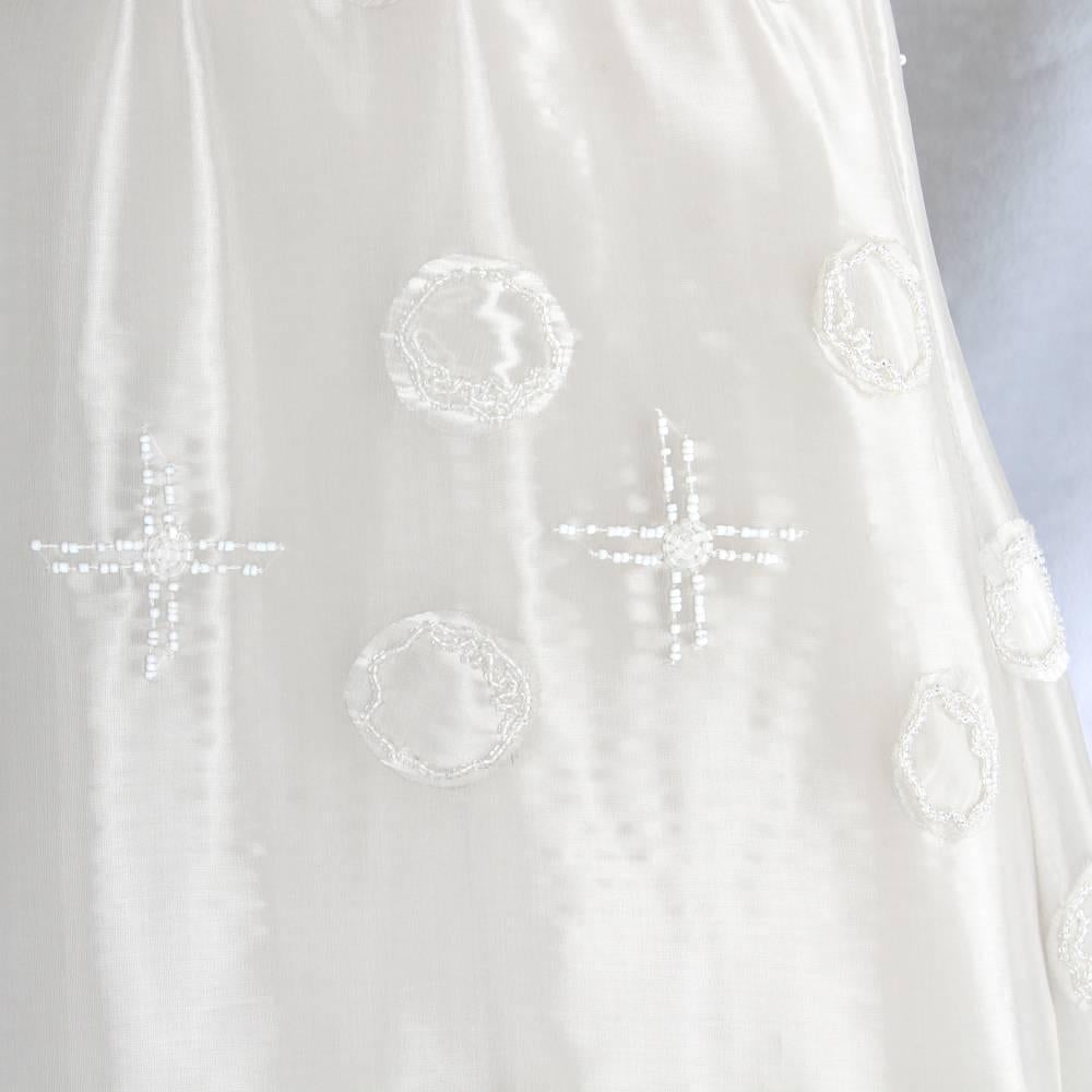 Alberta Ferretti White Silk Vintage Wedding Dress, 2000s In Good Condition In Lugo (RA), IT