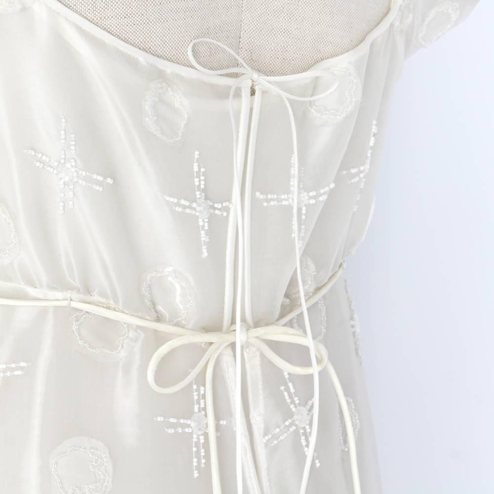 Alberta Ferretti White Silk Vintage Wedding Dress, 2000s 1