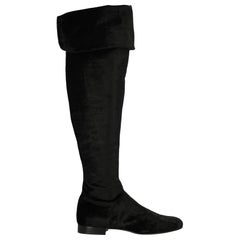Alberta Ferretti Woman Boots Black Fabric IT 39