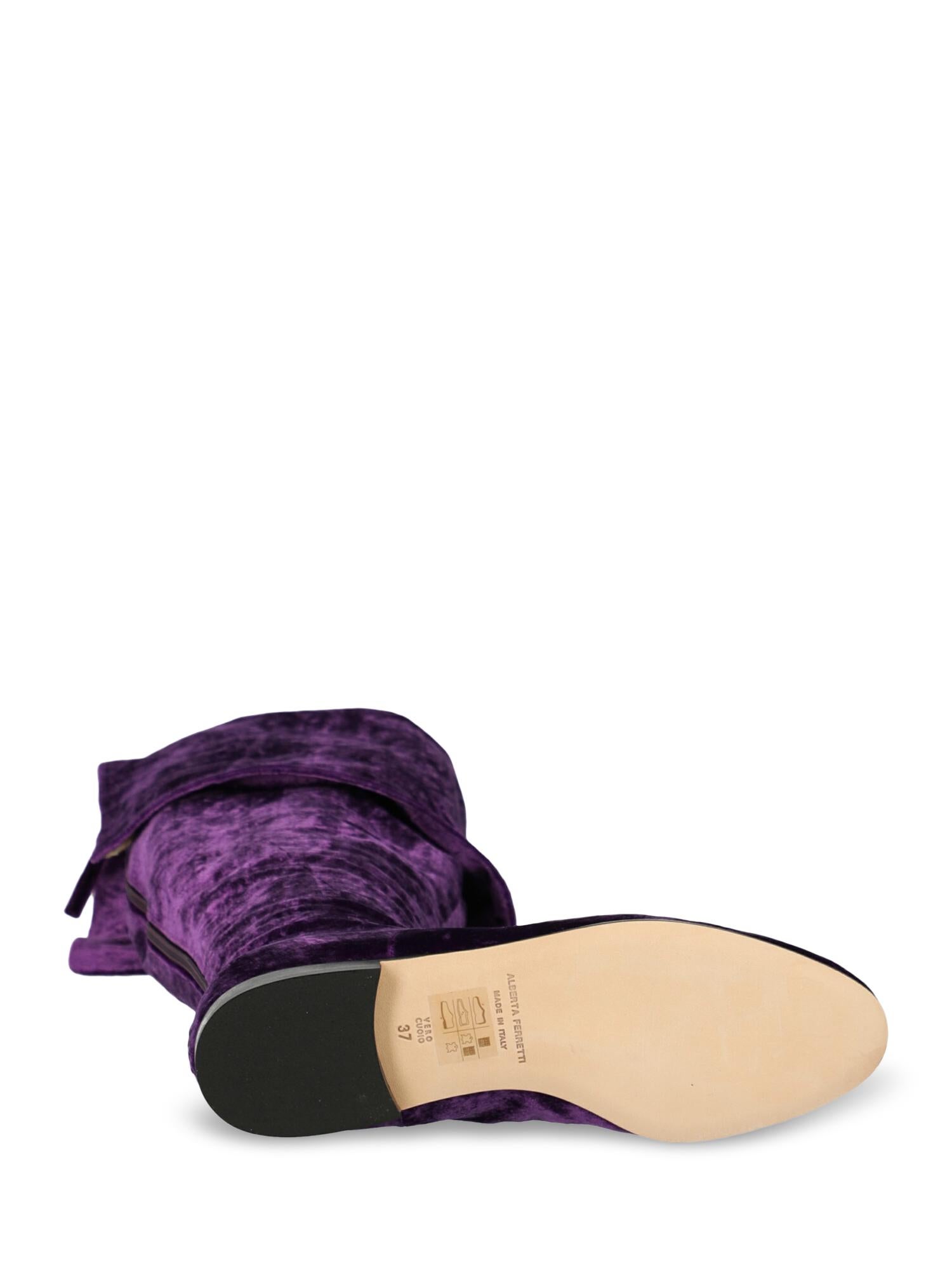 Alberta Ferretti Woman Boots Purple EU 36 In Excellent Condition For Sale In Milan, IT
