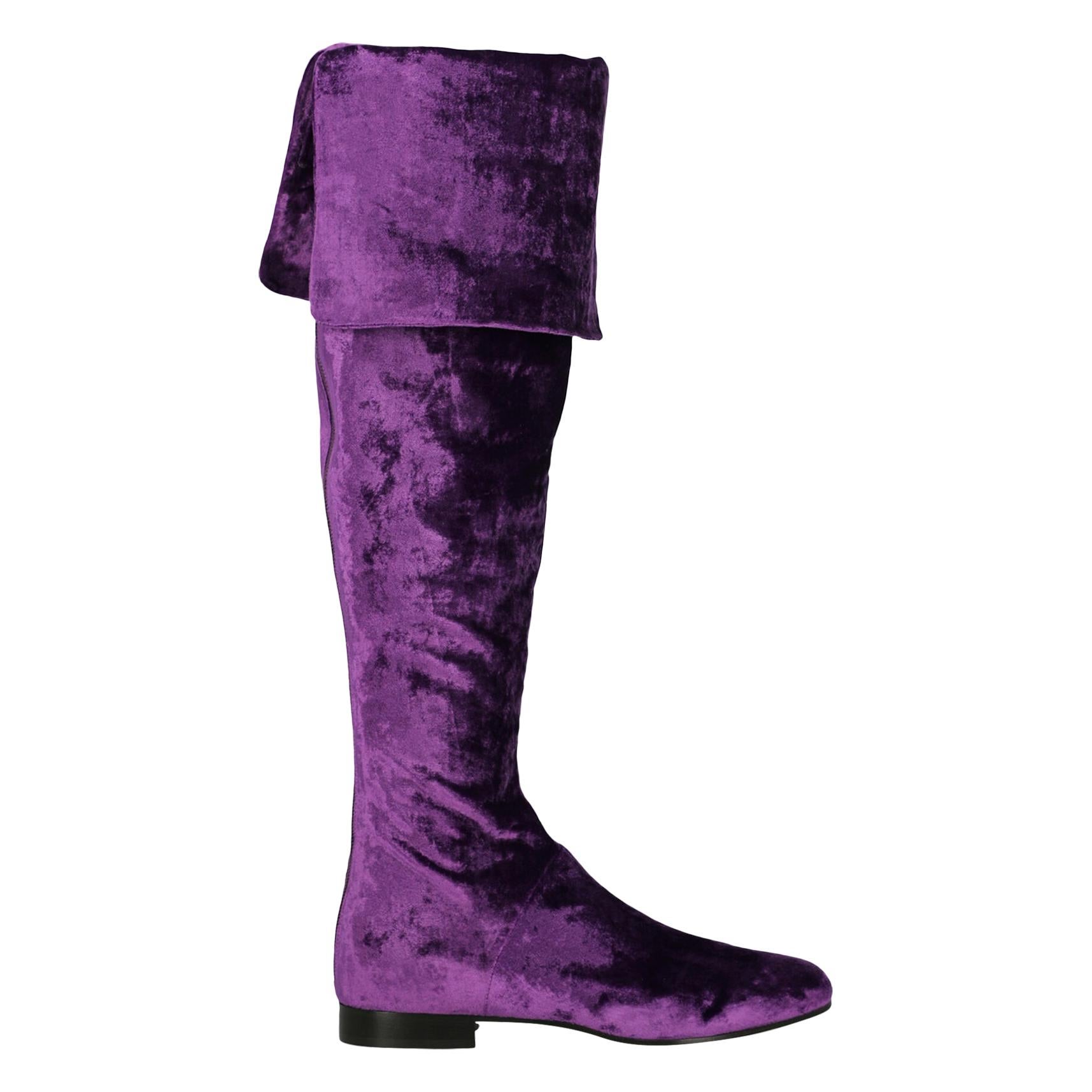 Alberta Ferretti Woman Boots Purple EU 36 For Sale