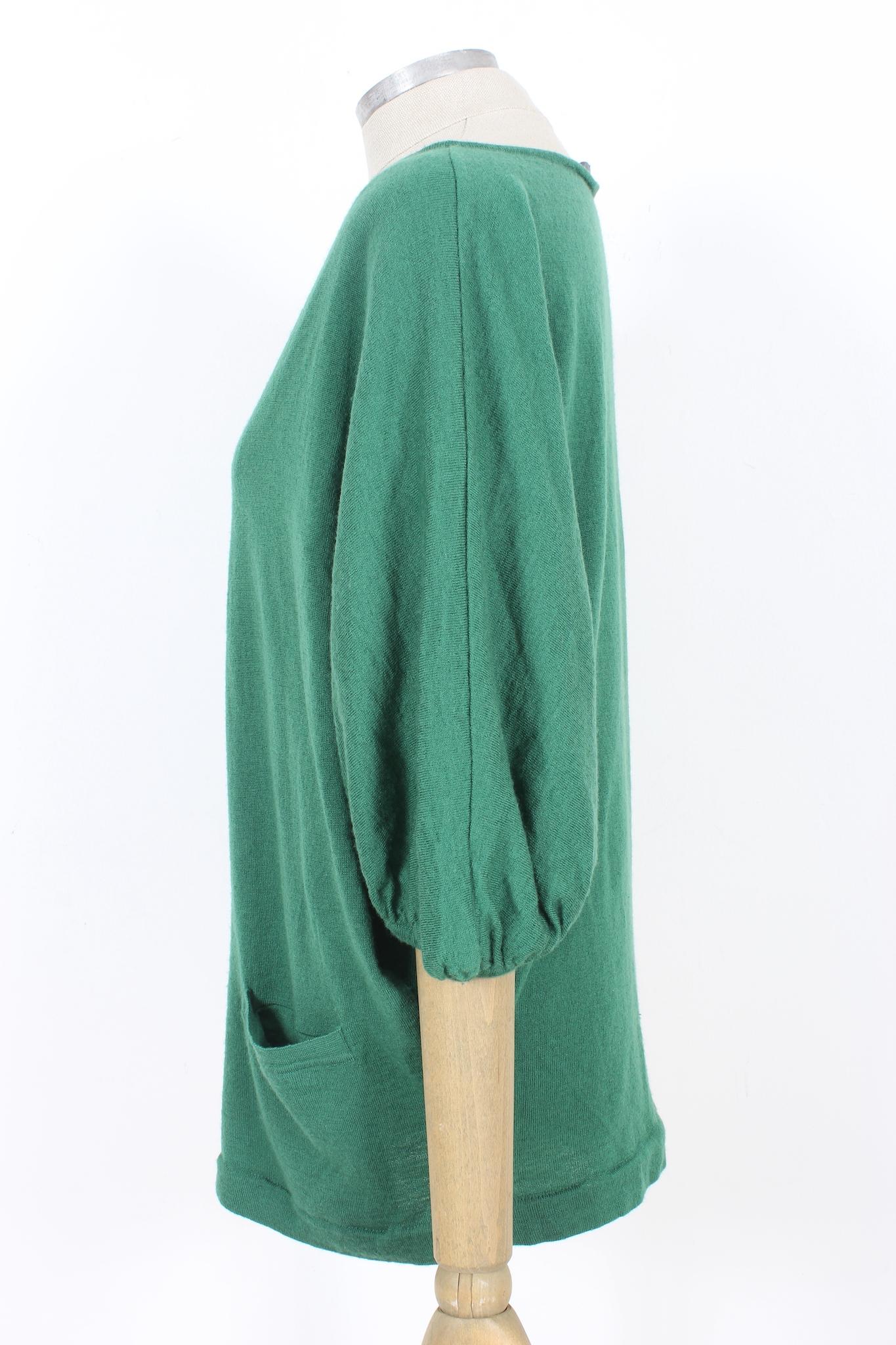 Women's Alberta Ferretti Wool Green Casual Sweater 2000s For Sale
