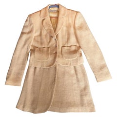 Alberta Ferretti Wool Suit Jacket in Yellow
