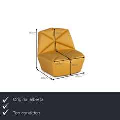 Alberta Gossip Fabric Armchair Yellow