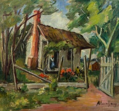 „Clementine Hunter Cabin, Melrose Plantation, Louisiana“ von Alberta Kinsey, Ölgemälde
