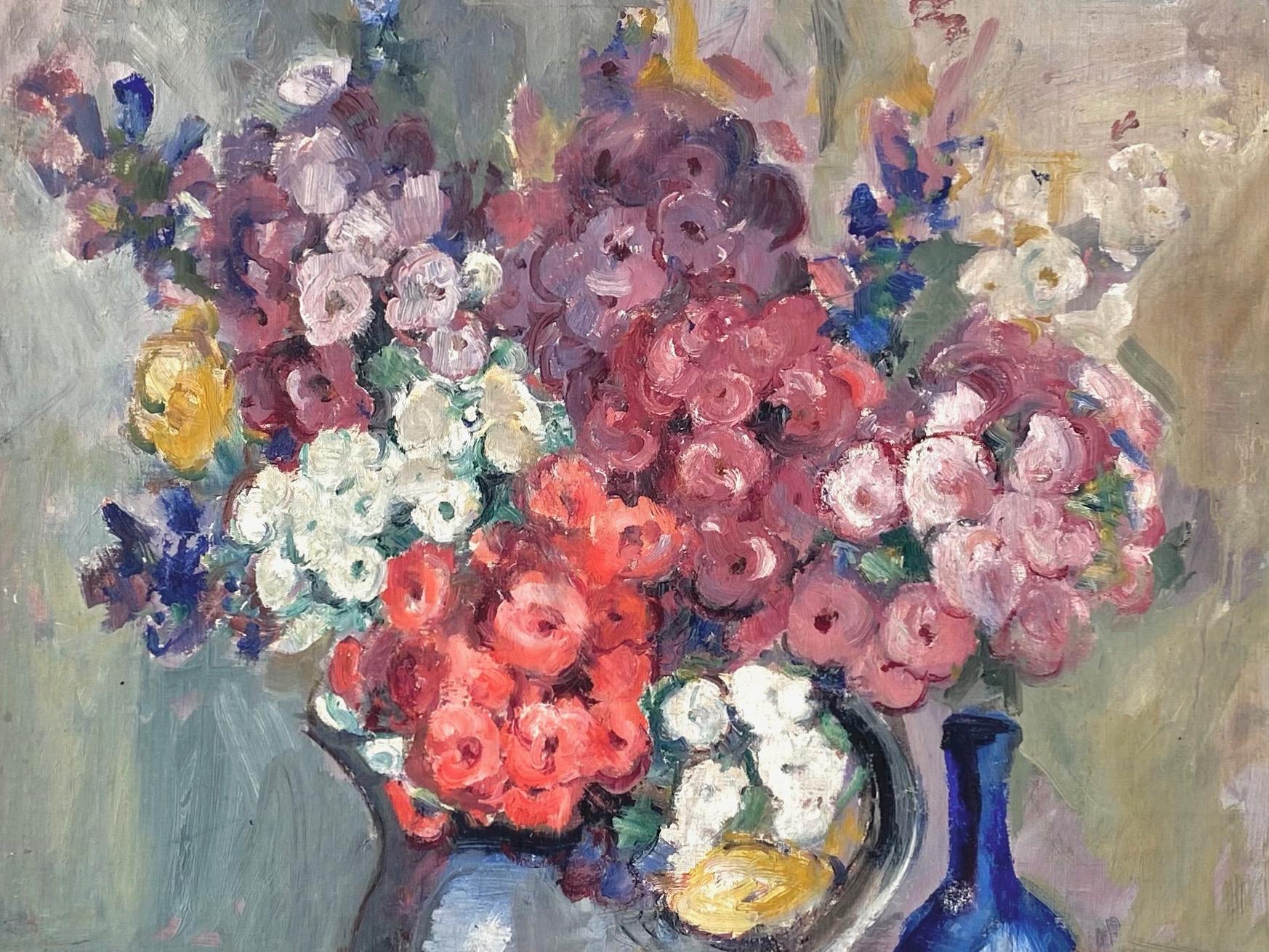 Toile Alberta Kinsey Nature morte aux fleurs Peinture à l'huile impressionniste, années 1920 en vente
