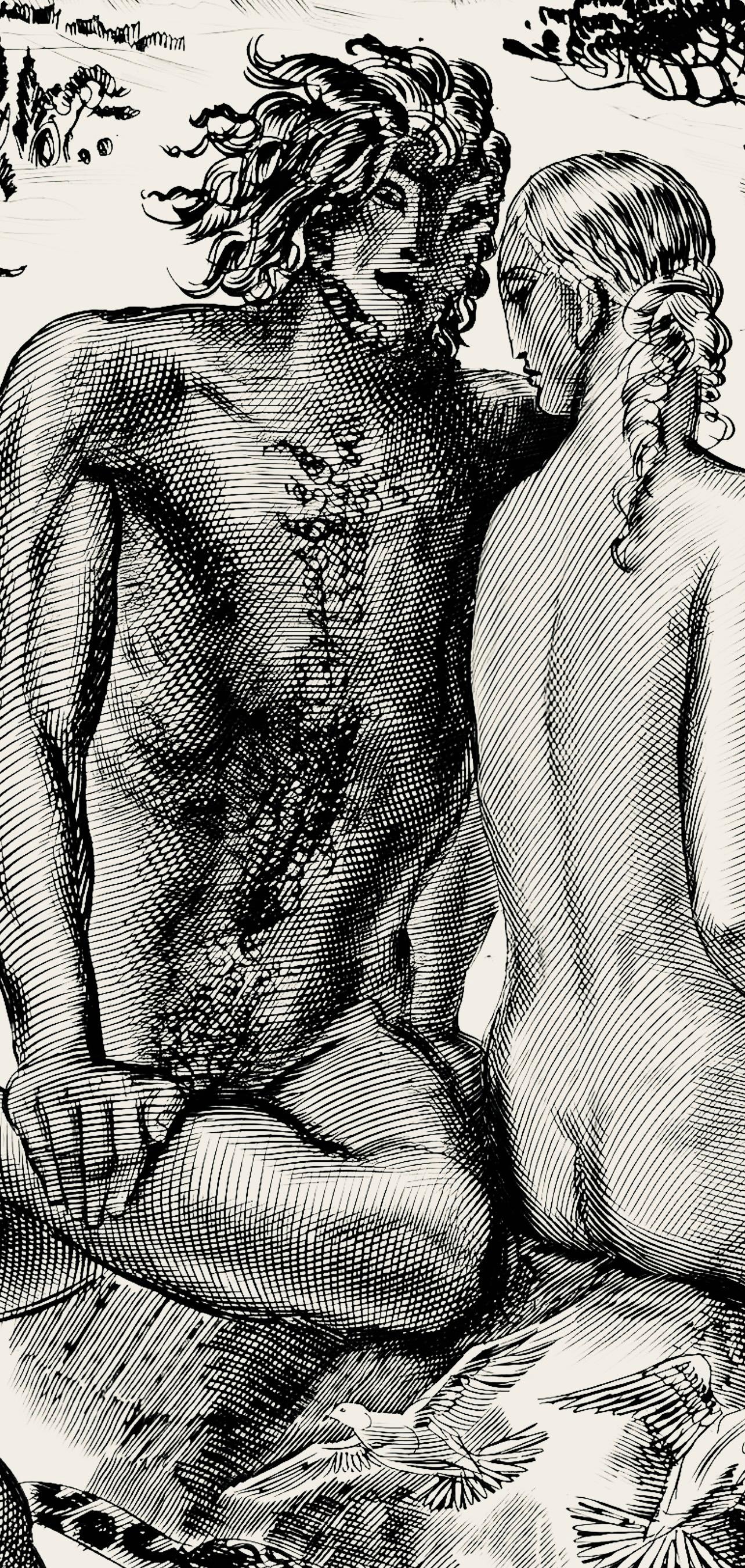 Composizione, Ritratto di A. Decaris, Albert Decaris in vendita 1