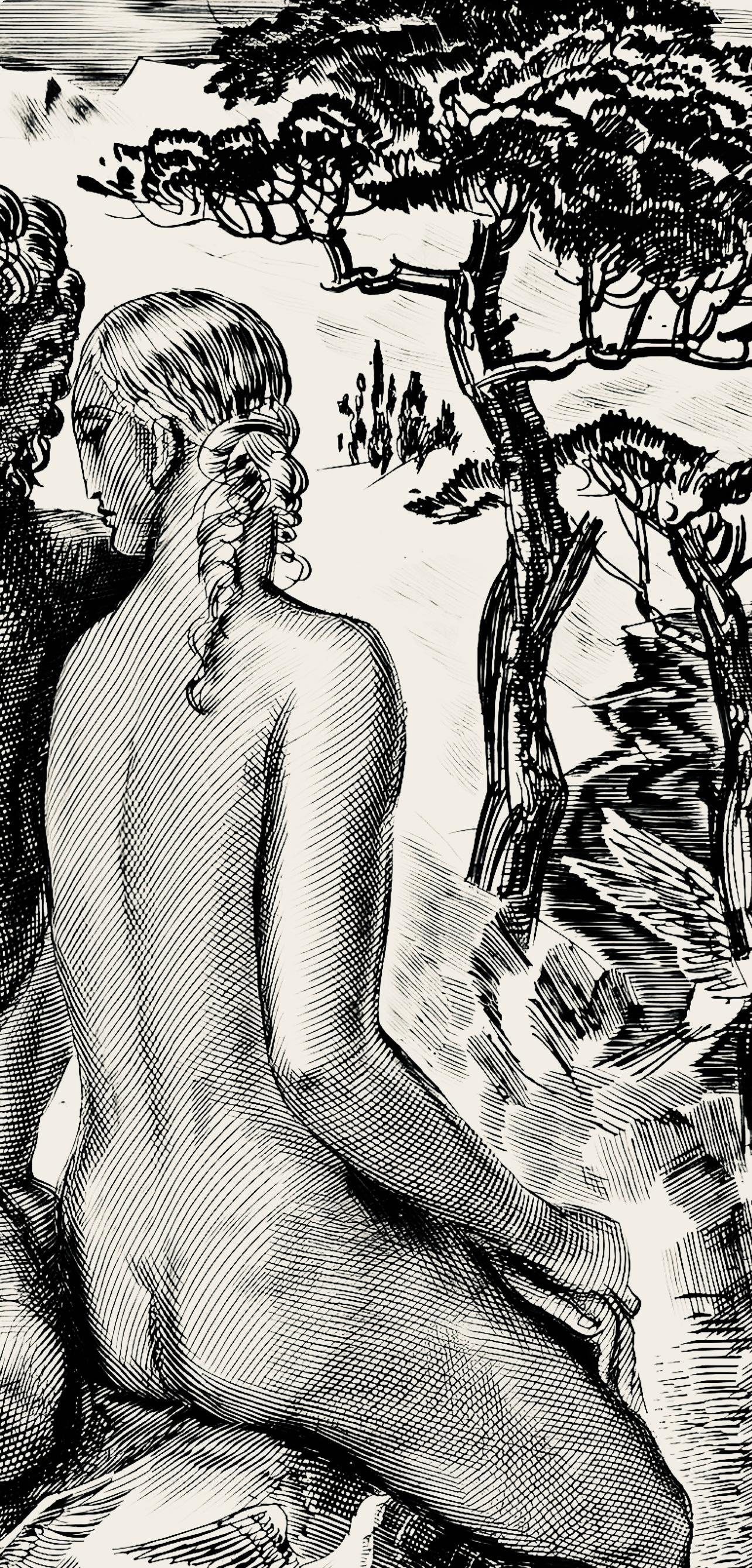 Composizione, Ritratto di A. Decaris, Albert Decaris in vendita 3