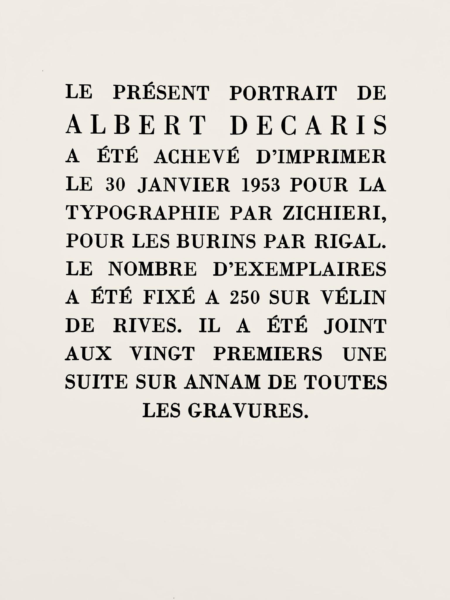 Composition, Portrait de A. Decaris, Albert Decaris For Sale 5
