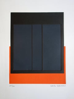 Black Squares on Orange - Original handsigned etching /60ex