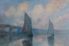 Voiliers dans la brume sur la Seine ::1910