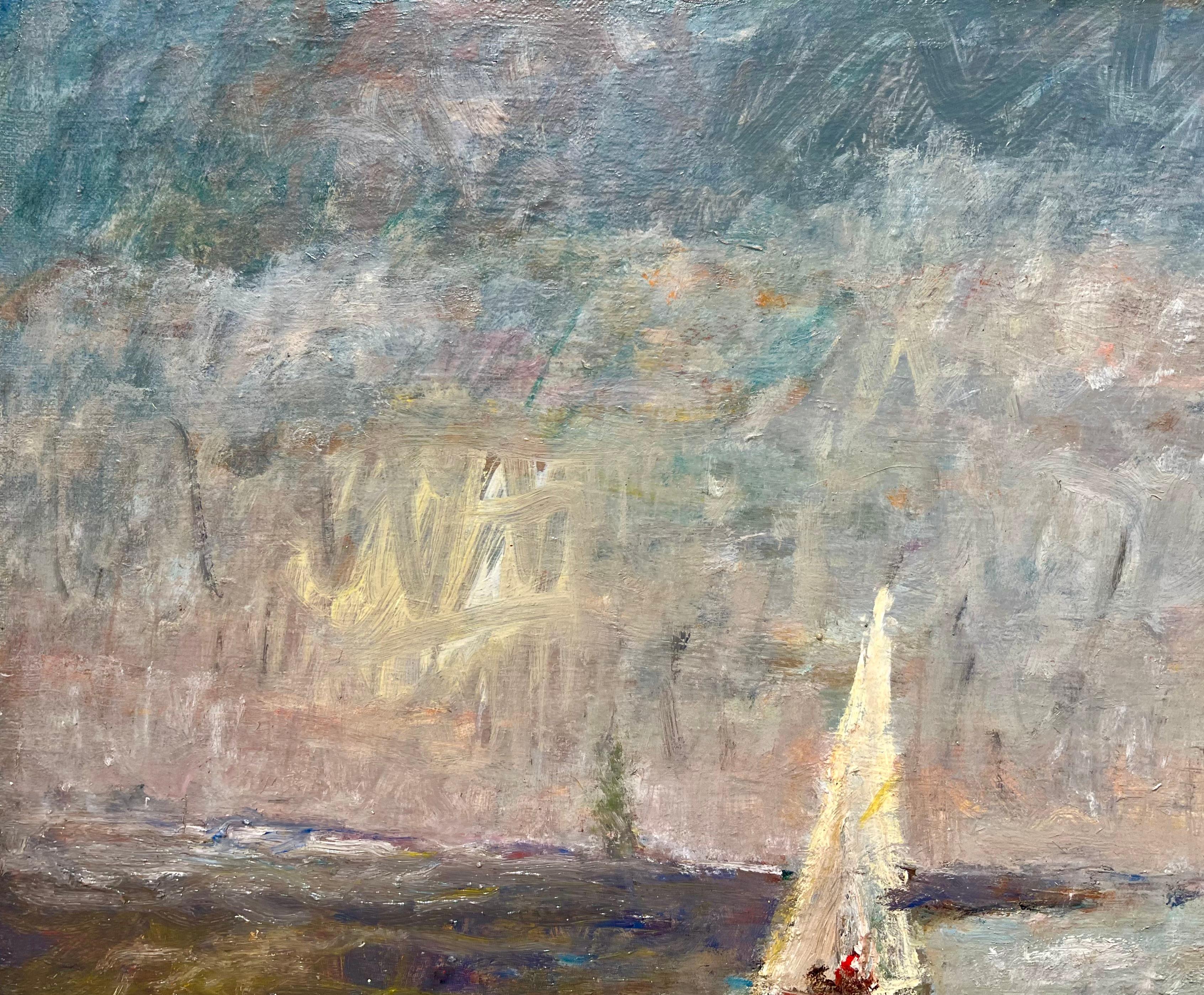L'œuvre d'Albert LeBourg, Voile sur la Seine, France, capture la beauté sereine d'une journée sur l'eau, emblématique de l'importance accordée par le mouvement impressionniste à la lumière, à la couleur et à l'atmosphère. Dans cette œuvre, LeBourg