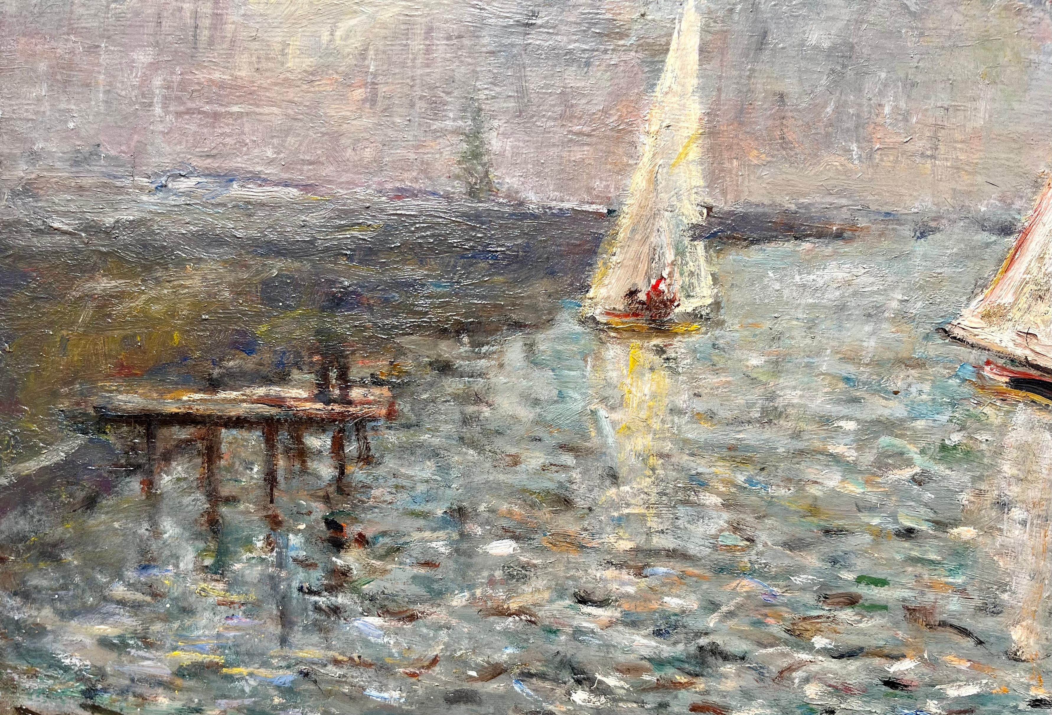 Voile sur la rivière Seine, France en vente 1