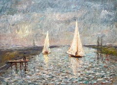 Voile sur la rivière Seine, France