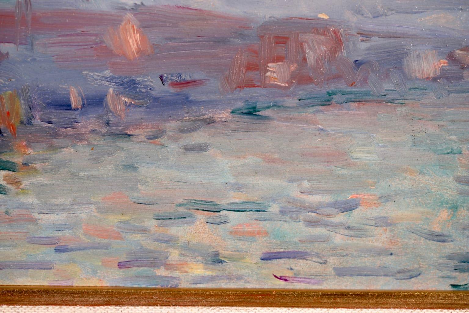 Vue de Rouen - 1918 - Impressionist Oil,  Riverscape by Albert Charles Lebourg 5