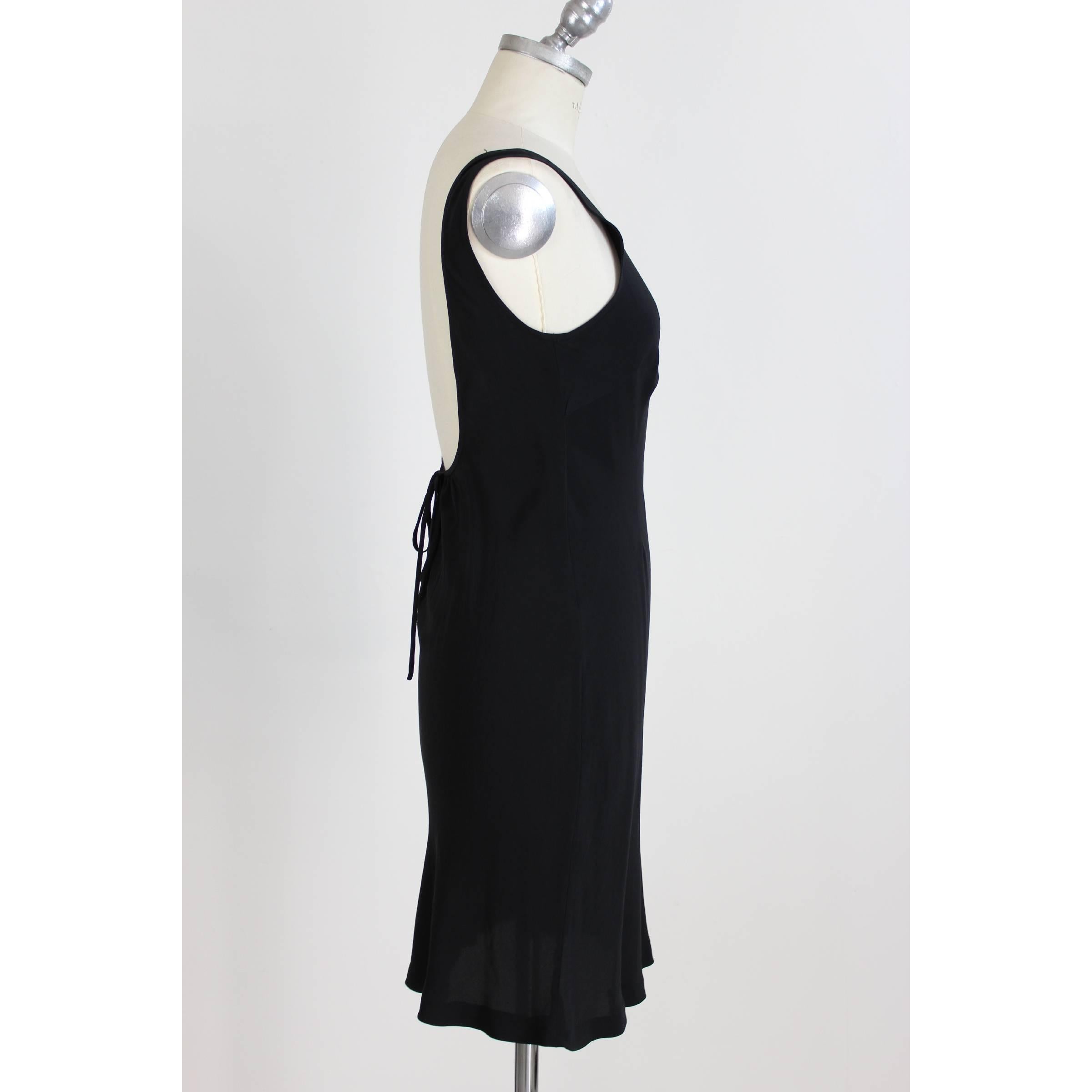 Alberto Aspesi Party Black Silk Sheath Dress  In Excellent Condition For Sale In Brindisi, IT