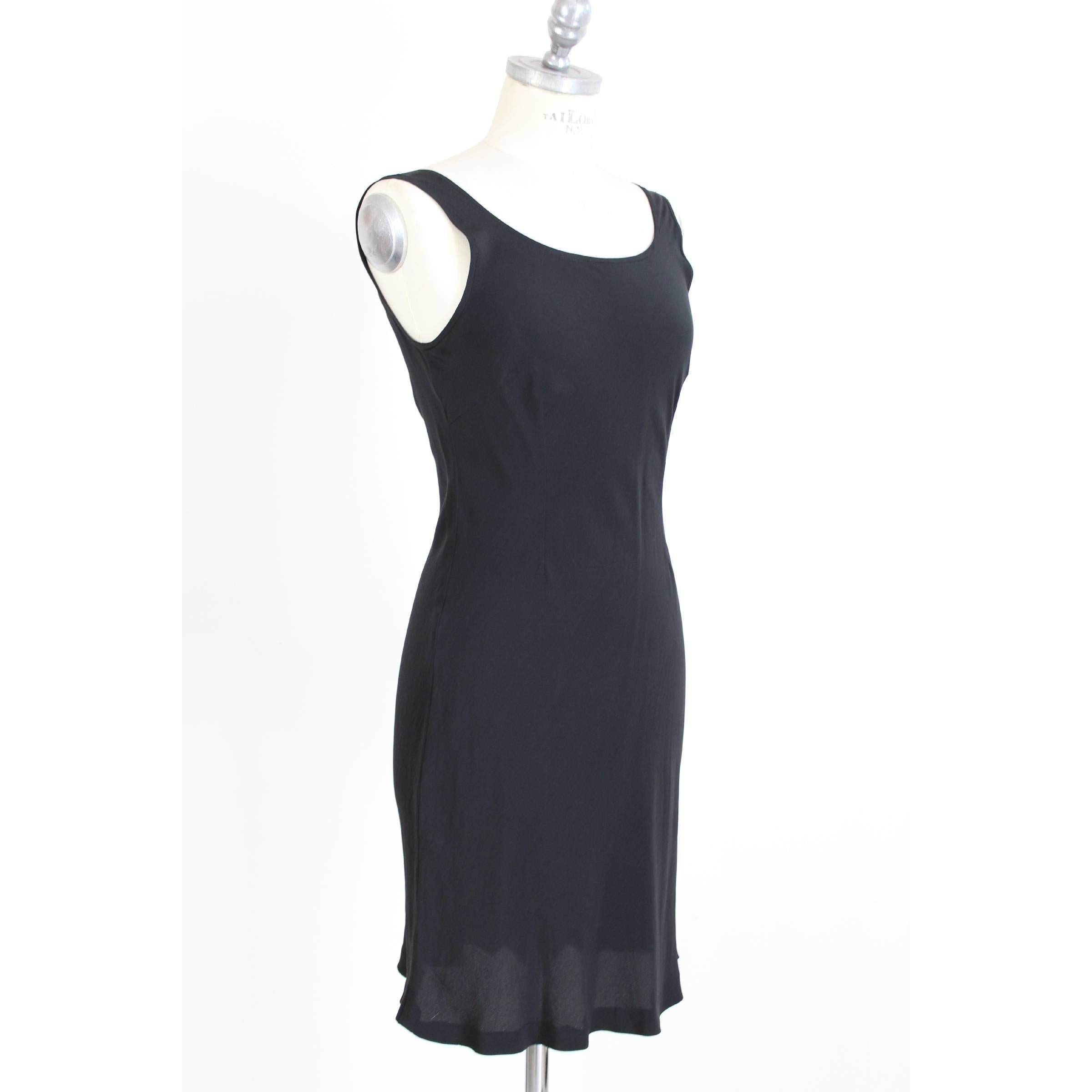 Women's Alberto Aspesi Party Black Silk Sheath Dress  For Sale