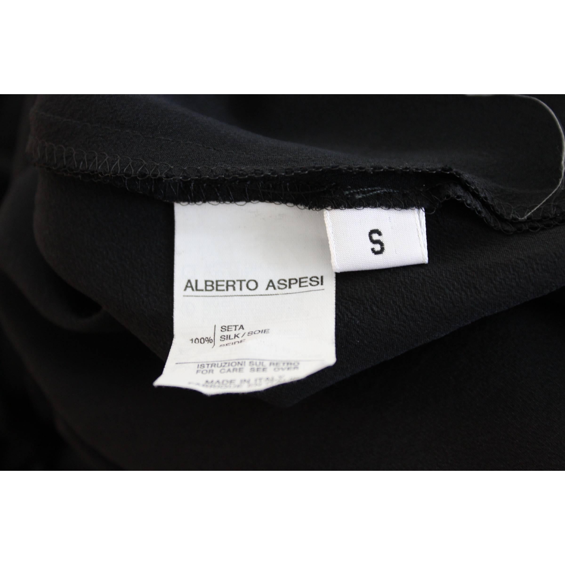 Alberto Aspesi Party Black Silk Sheath Dress  For Sale 2