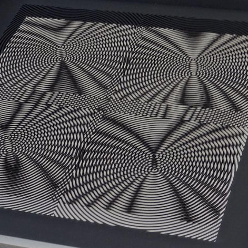 Serigrafía de Albero Biasi, Italia 1972 - Print Cinético de Alberto Biasi