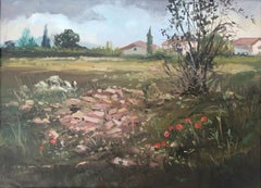 Country scene Spain oil on canvas painting landscape