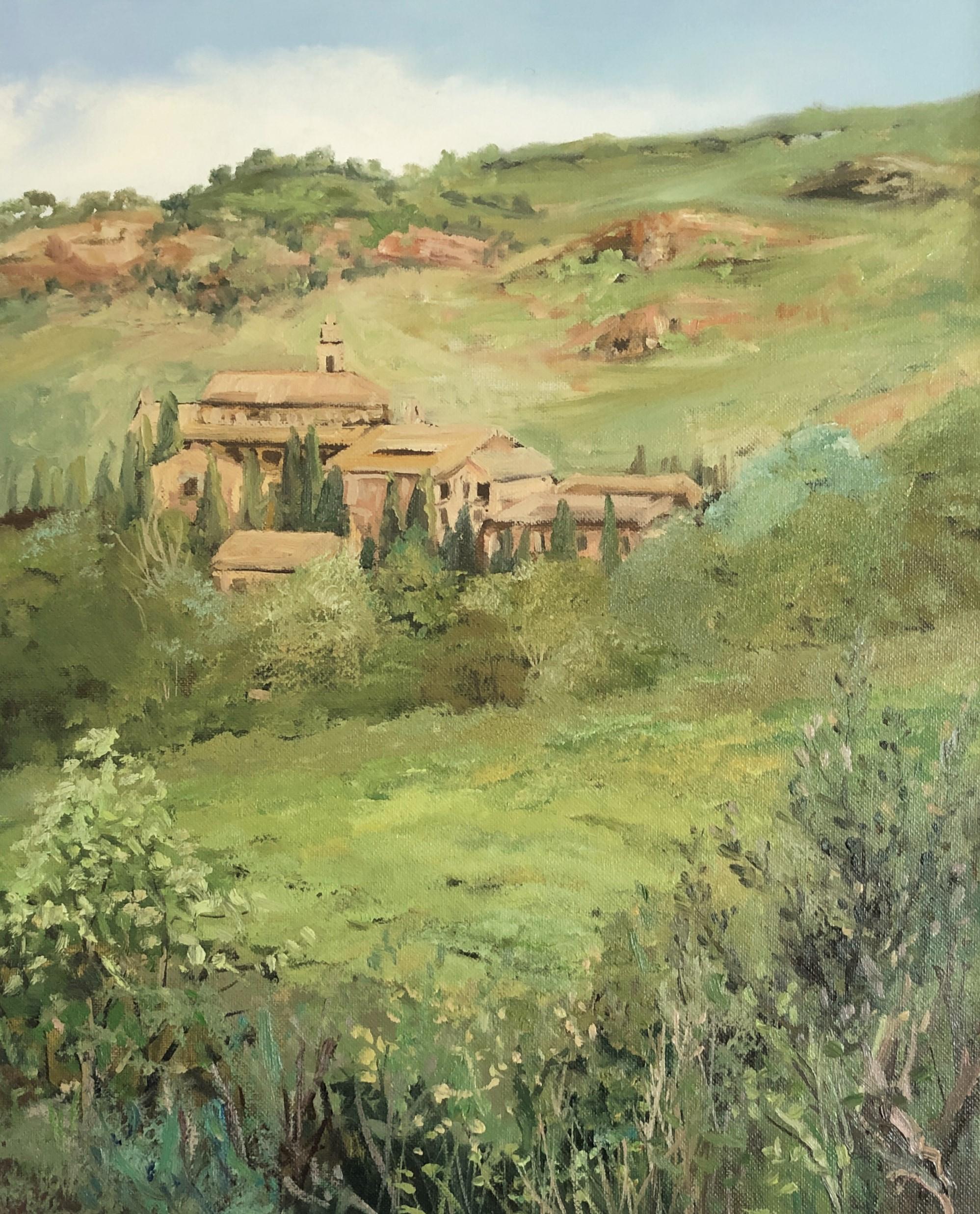 Alberto Biesok Landscape Painting - Natural painted plein air Spain oil painting landscape