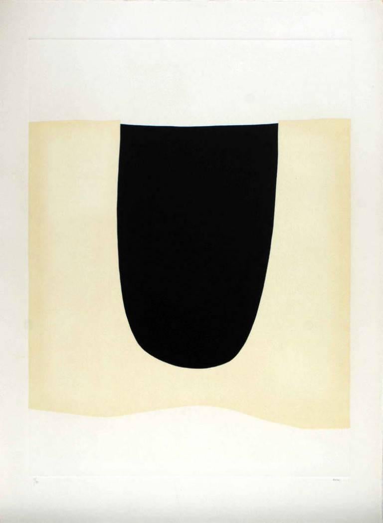 Alberto Burri Abstract Print - Bianchi e Neri I (Acetates) - Plate D