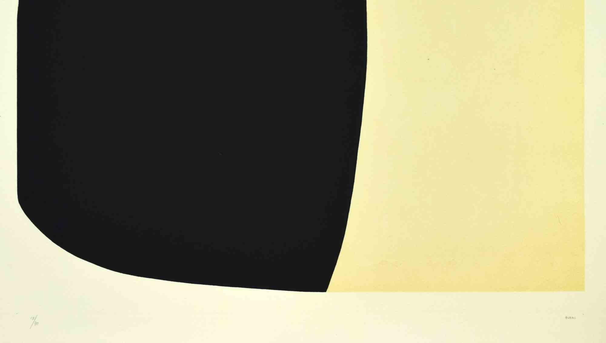 Bianchi e Neri II ( Acetaten) – Teller B – von Alberto Burri – 1969 im Angebot 1