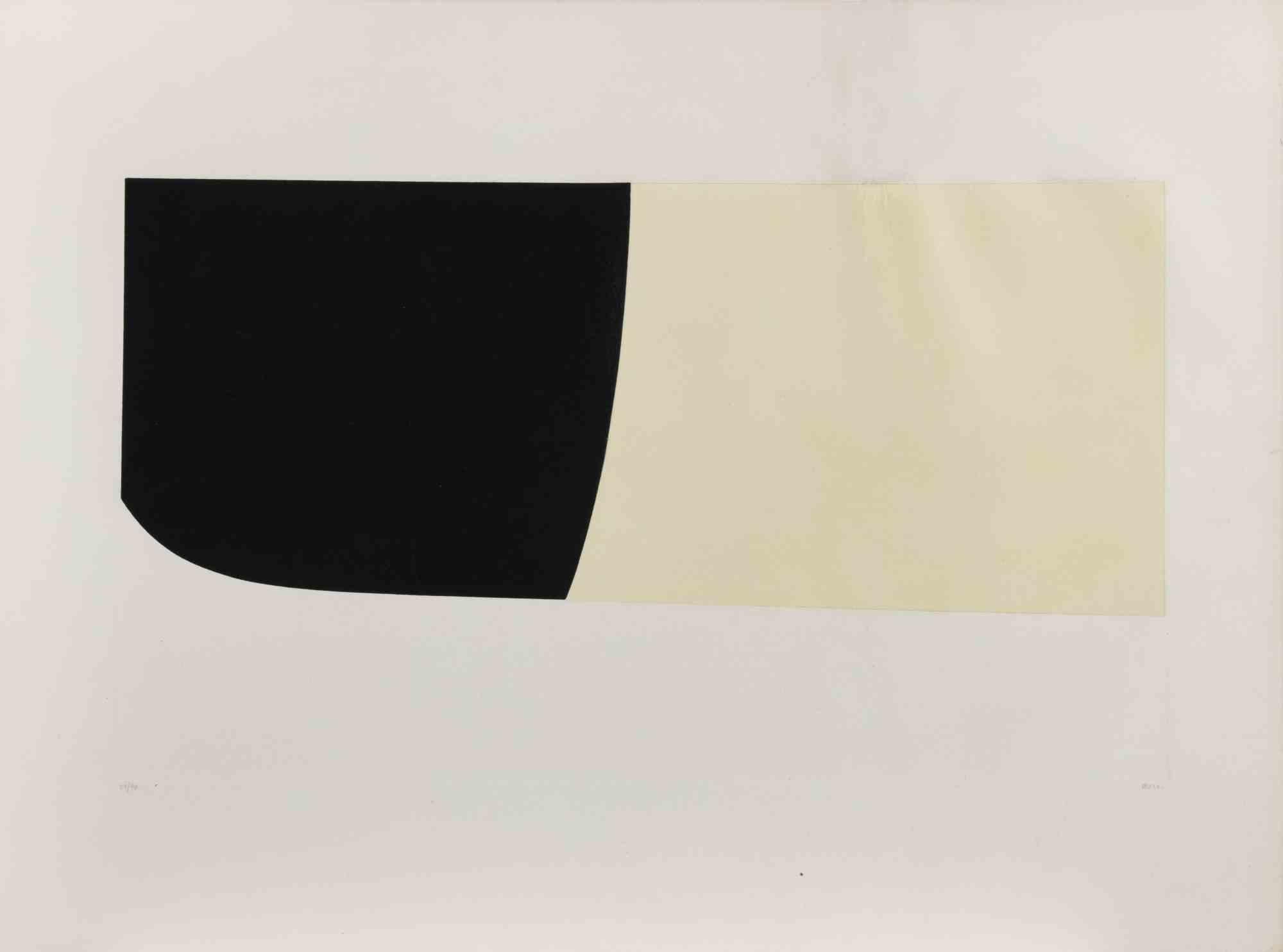 Bianchi e Neri II, Tav. 2 - Mixed media By Alberto Burri - 1969