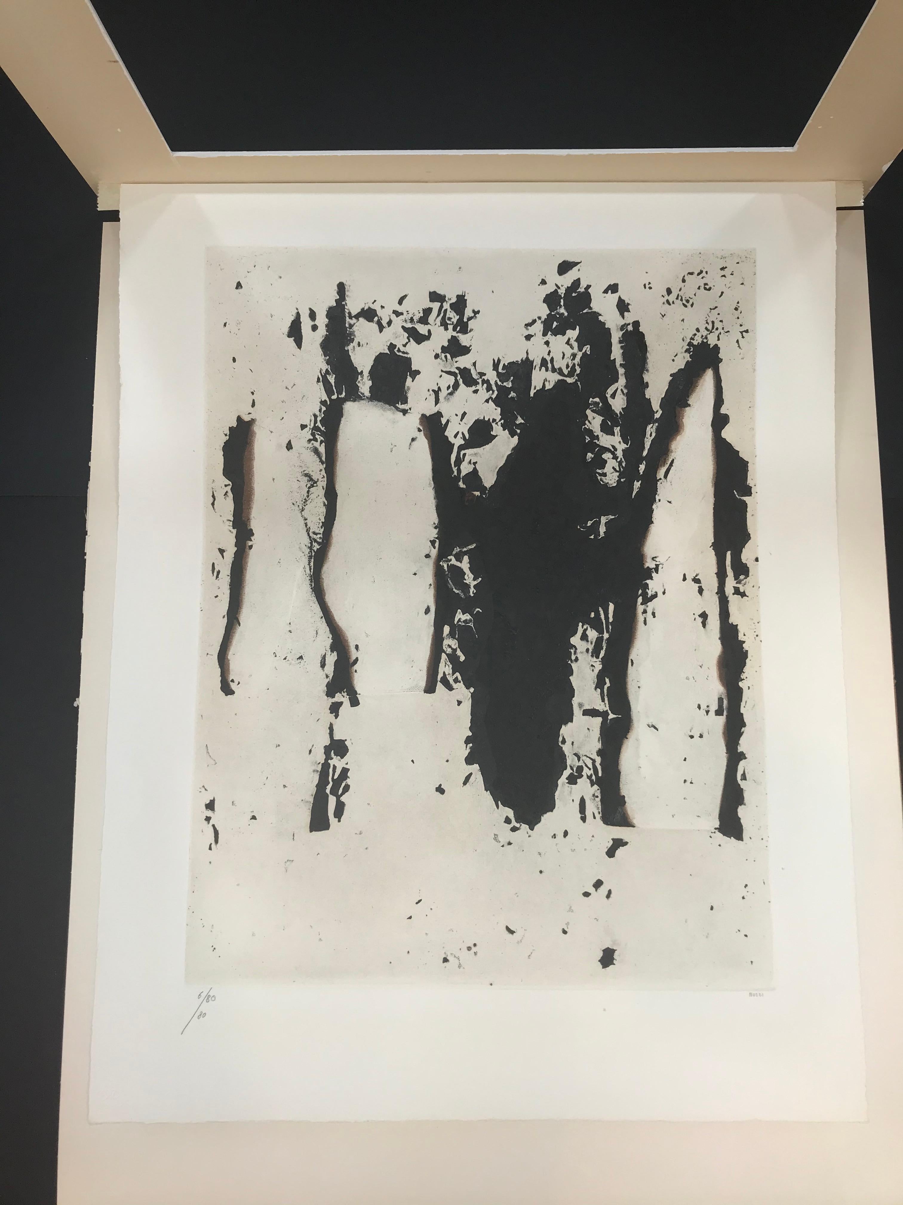 Alberto Burri - COMBUSTIONI - hand-signed etching and aquatint 6/80 1965 2RC 7