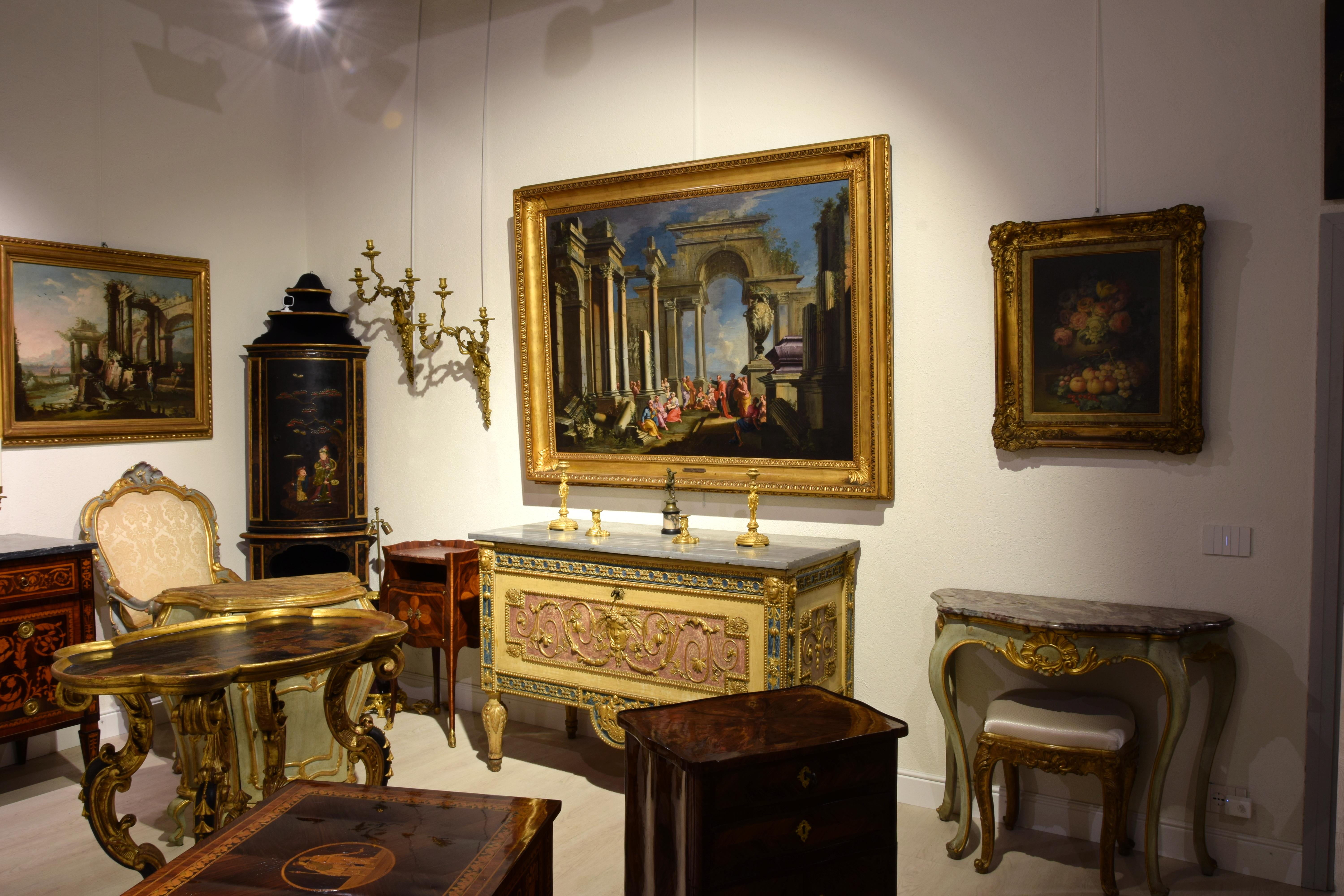 Alberto Carlieri, Pintura con capriccio arquitectónico en venta 2