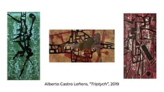 Alberto Castro Leñero, Triptych (Untitled II, III, I), 2019, Woodcut