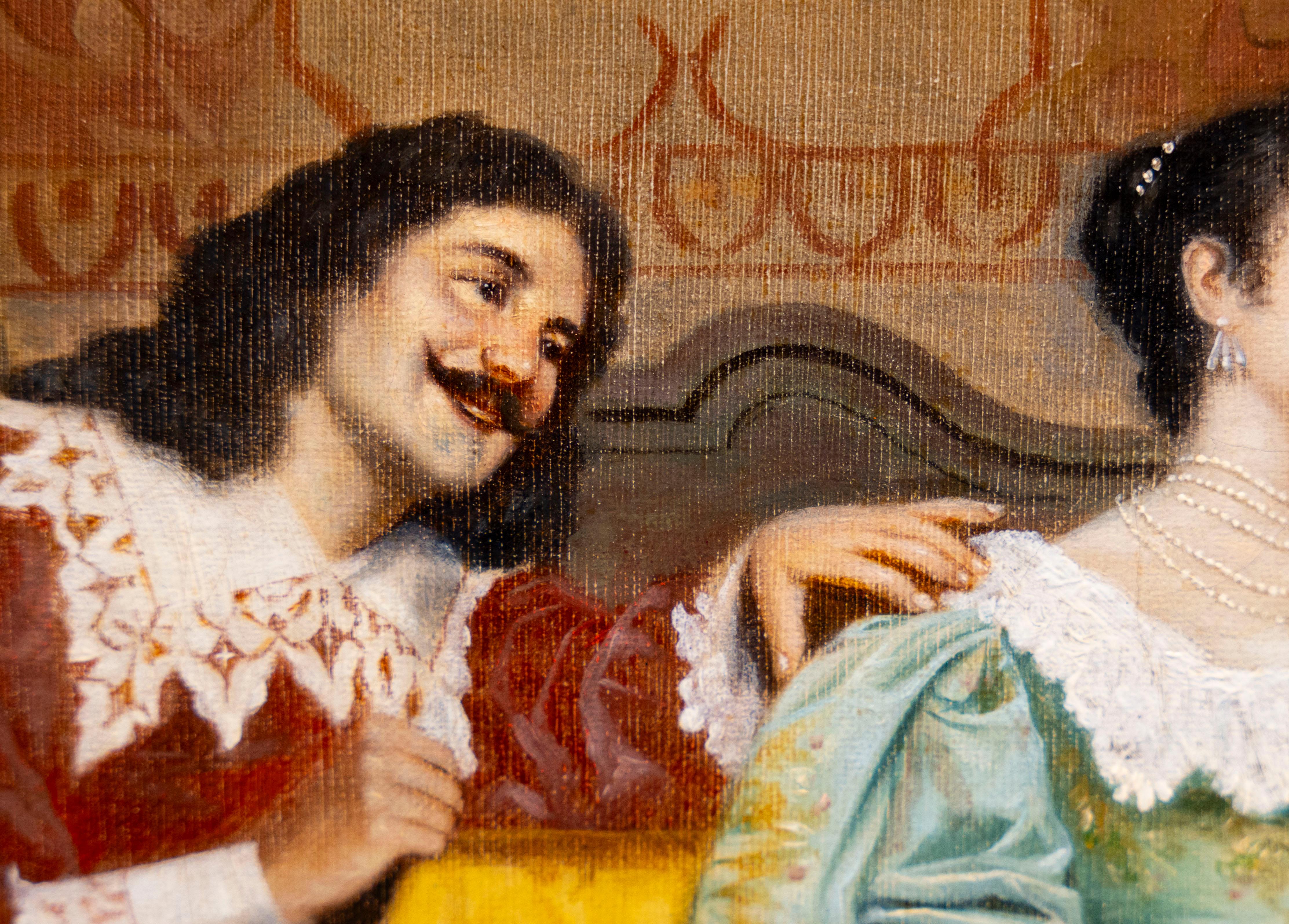 Un intermezzo romantico, di Alberto Cecchini. Ottocento italiano in vendita 1