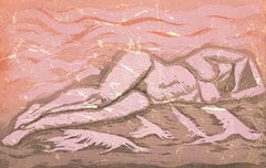 "Discovering your paysages" 2007 gravure originale signée Figurative 12x10in