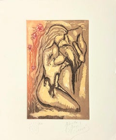 Alberto "El Cuervo" Bustillos, ¨Te siento siempre¨, 2007, Etching, 12.2x10.2 in