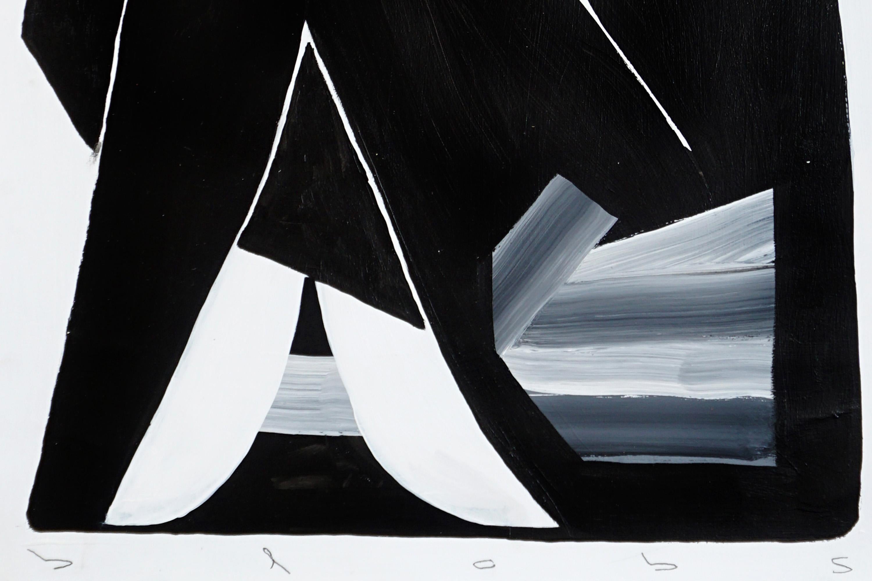 Both uf Us, Figures Diptych in Black and White, Nude Bodies, Acrylic on Paper en vente 4