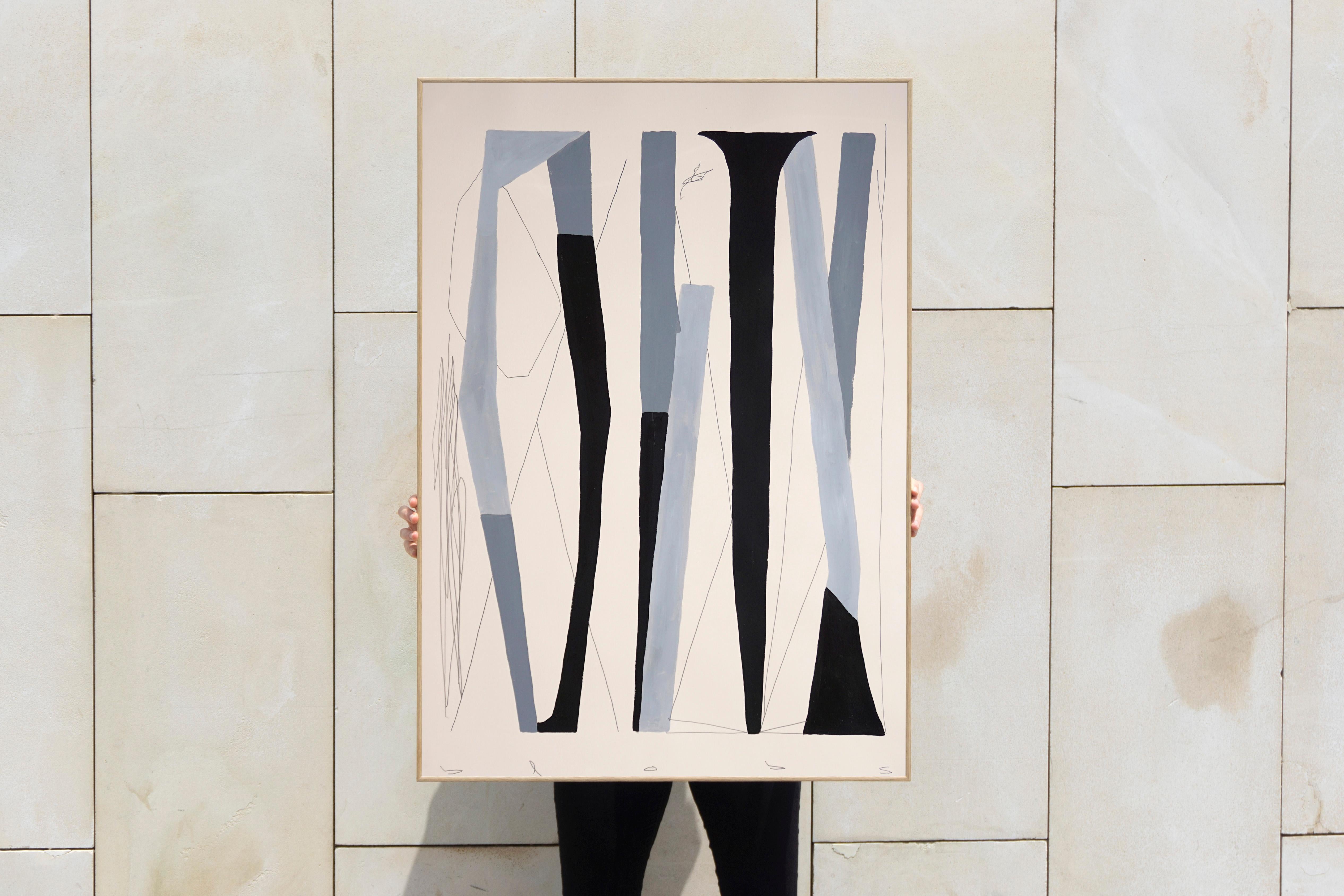 TThis is a beautiful painting by Alberto de Blobs (Barcleona, 1982). Alberto is a talented painter whose elaborate mixture of figurative and free form abstraction create a highly illustrative visual language that combines references to his