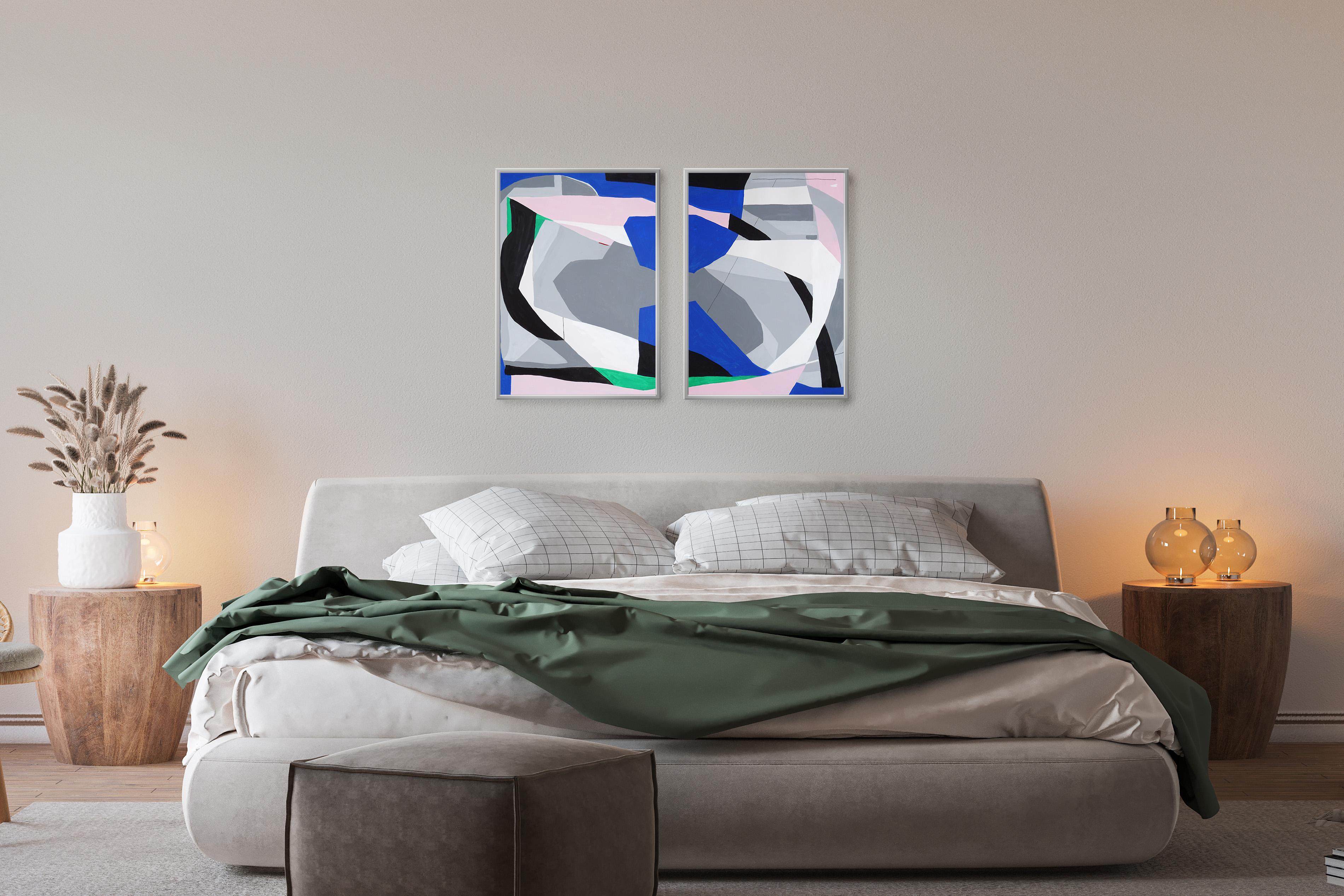 This is a beautiful painting by Alberto de Blobs (Barcleona, 1982). Alberto is a talented painter whose elaborate mixture of figurative and free form abstraction create a highly illustrative visual language that combines references to his